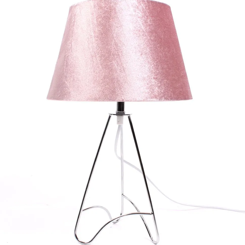 Tripod Lamp Pink Crush Velvet