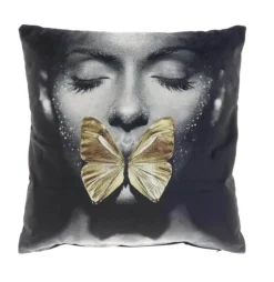 Unique Living Portrait Cushion Gold