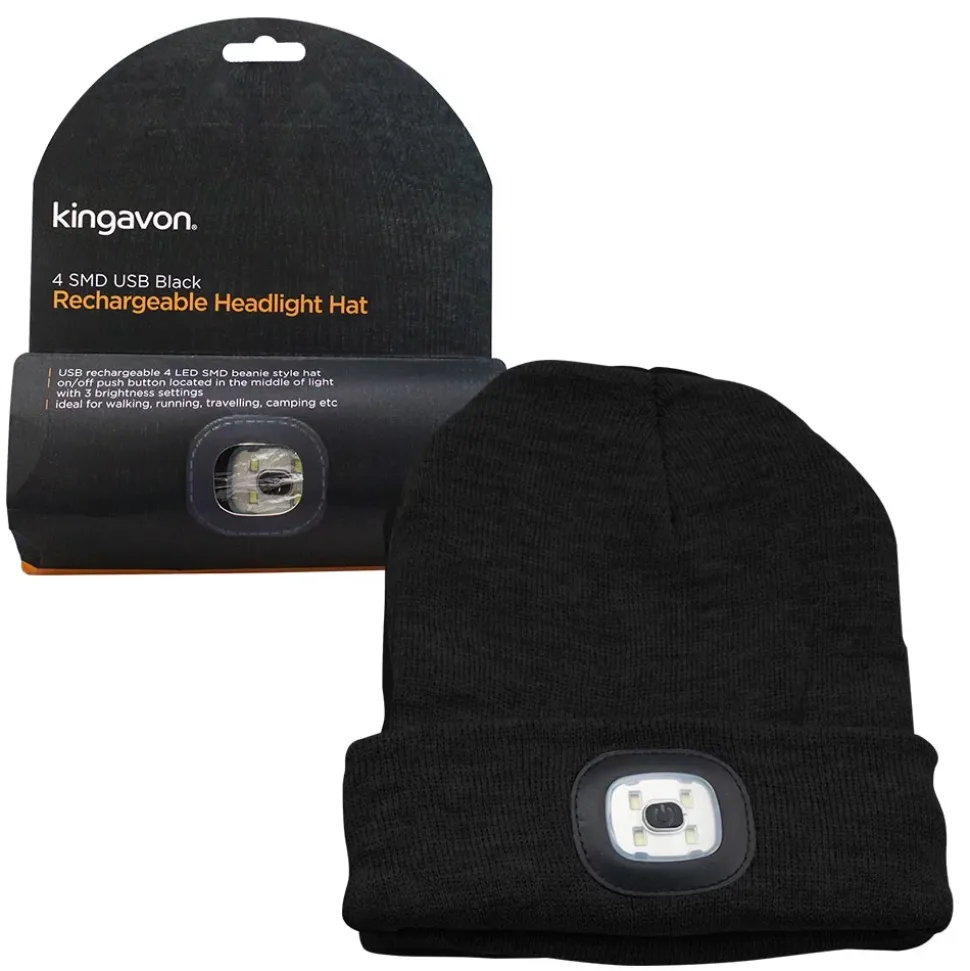 USB Rechargeable 4 SMD Headlight Hat