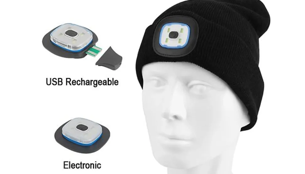 USB Rechargeable 4 SMD Headlight Hat