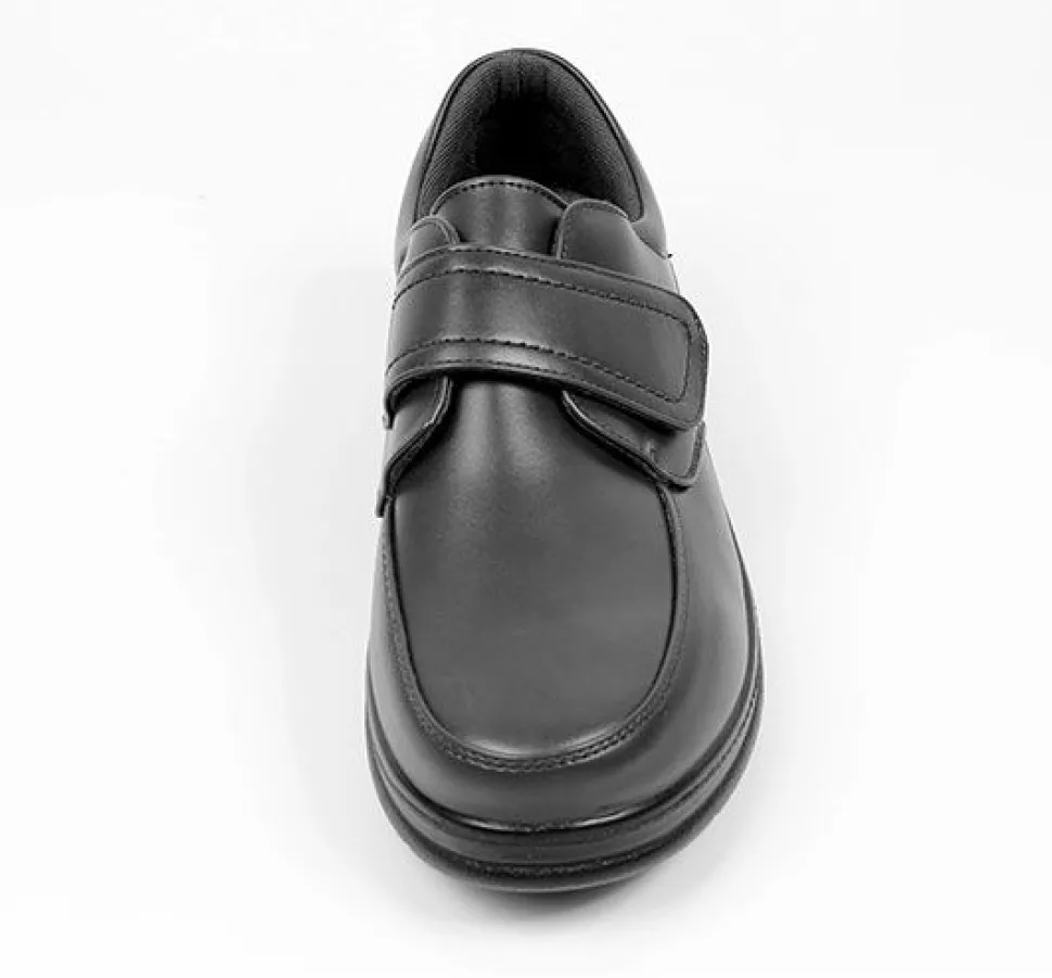Velcro Black Shoes Comfort Fit