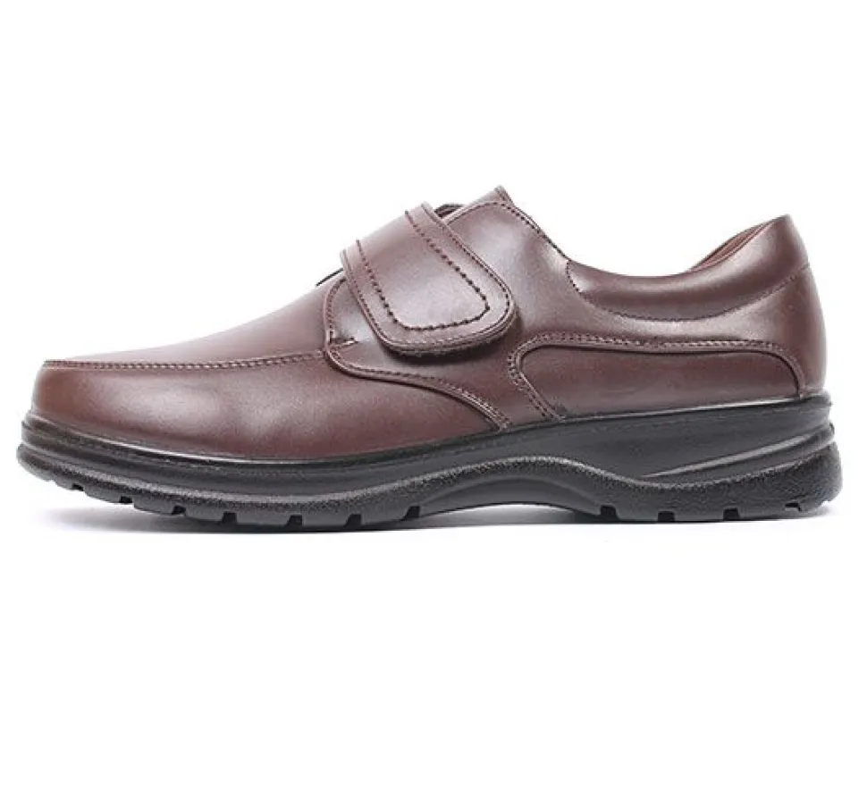 Velcro Brown Shoes Comfort Fit