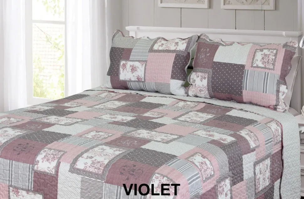 Violet Scalloped Pillow Sham