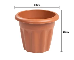 Vista 33cm Round Planter Terracotta