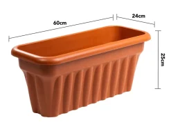 Vista 60cm Trough Planter Terracotta