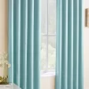 Vogue Woven Eyelet Curtains Sky Blue by Enhanced Living