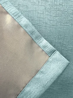 Vogue Woven Eyelet Curtains Sky Blue by Enhanced Living