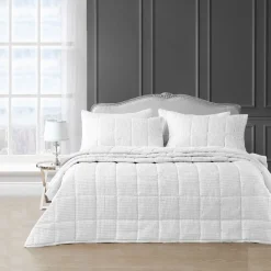 Waffle Weave Bedspread Set White by Velosso