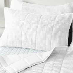Waffle Weave Bedspread Set White by Velosso