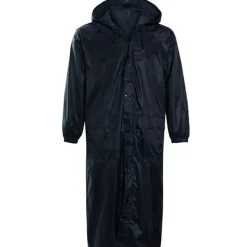 Waterproof Long Rain Jacket Navy