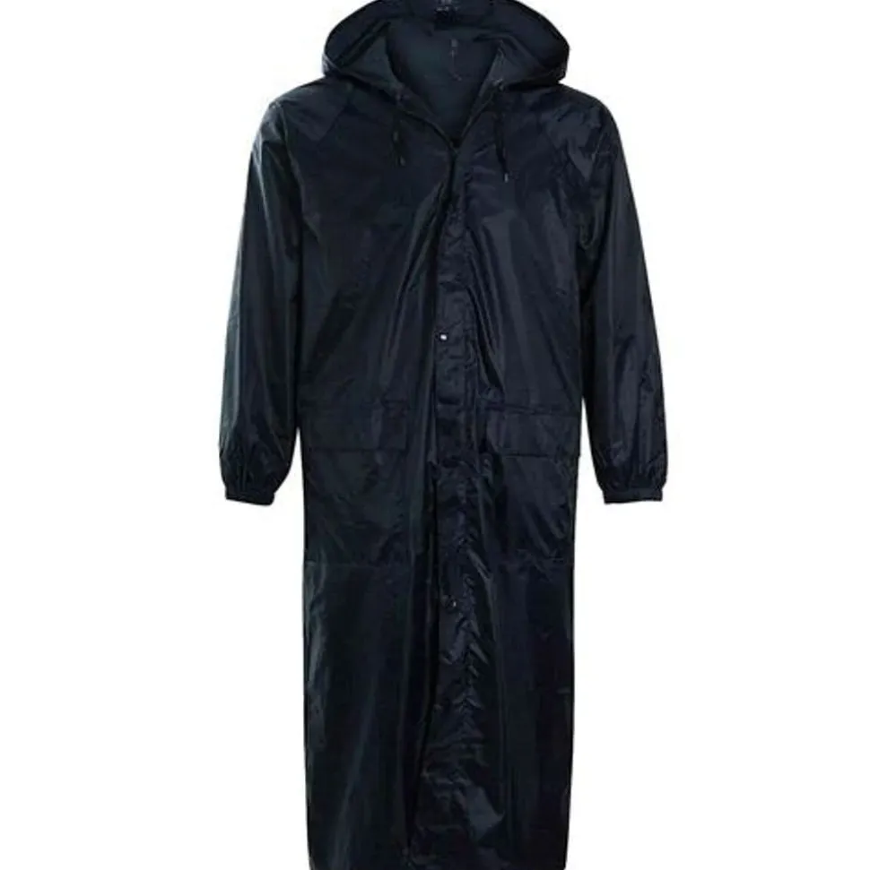 Waterproof Long Rain Jacket Navy