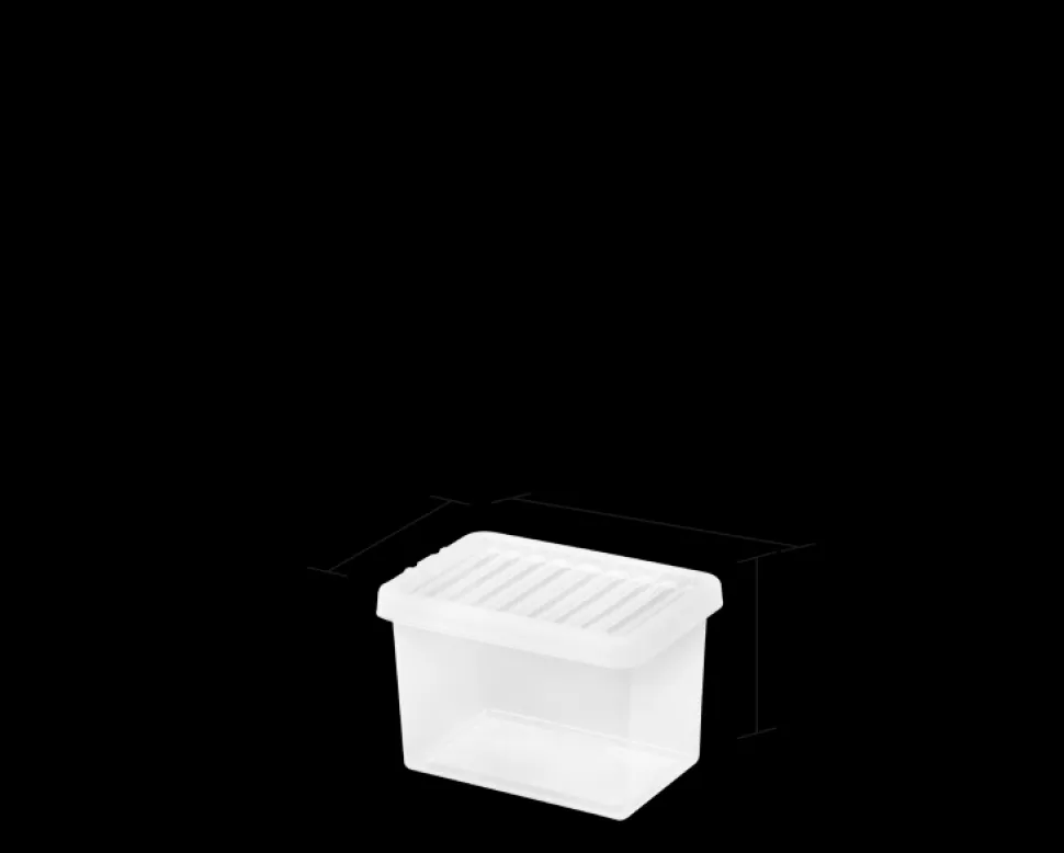 Wham Crystal 7 Litre Box & Lid Clear