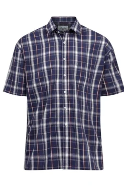 Whitby Check Short Sleeve Shirt Navy by Champion