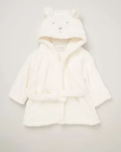 White Baby Bear Dressing Gown with Toy