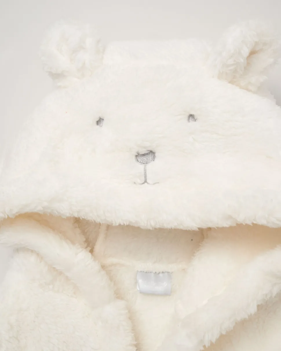 White Baby Bear Dressing Gown with Toy