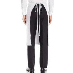 White Bar Apron With Pocket 103-006