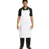 White Bib Apron with Pocket 103-004