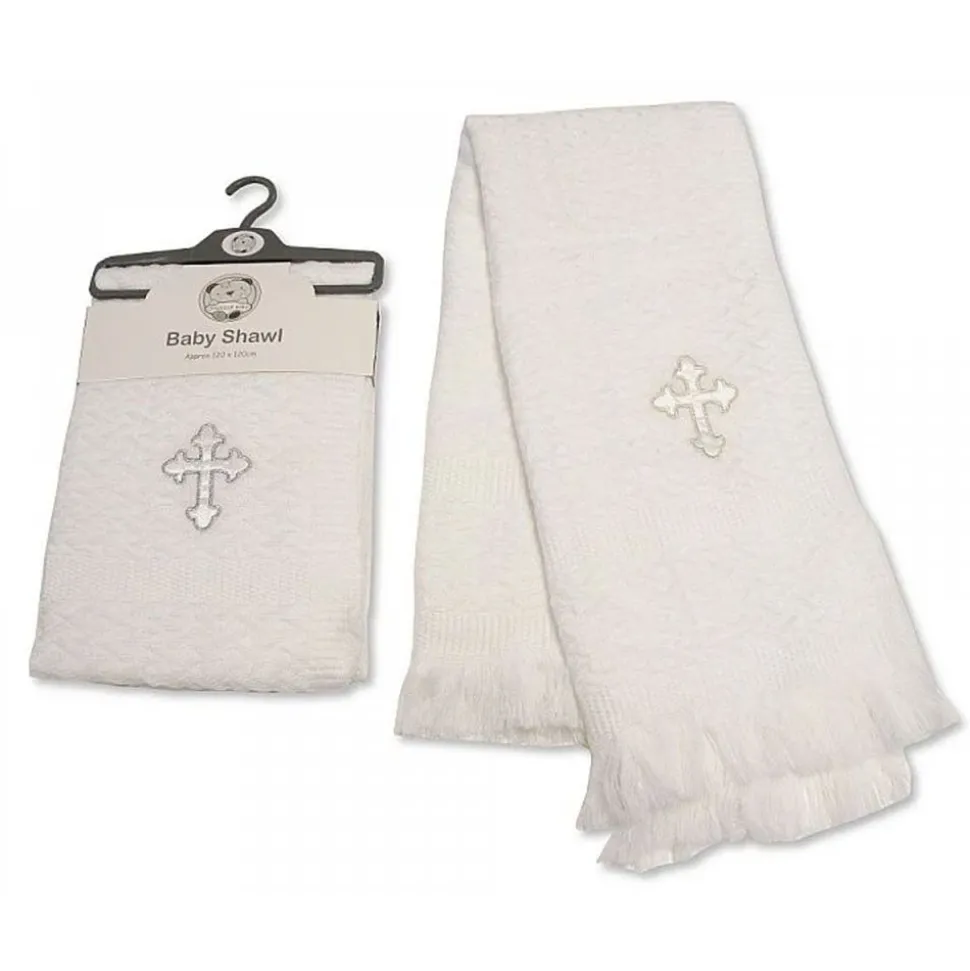 White Christening Shawl