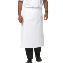 White Half Bib Apron - 103 - 005