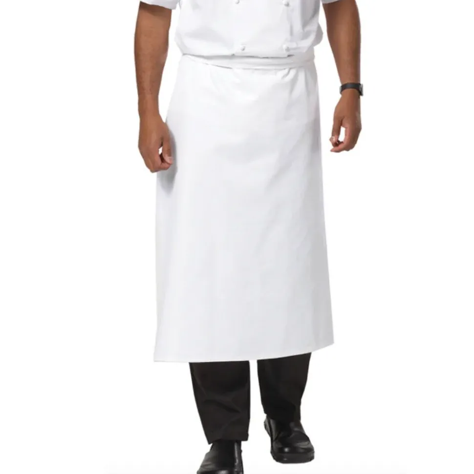 White Half Bib Apron - 103 - 005