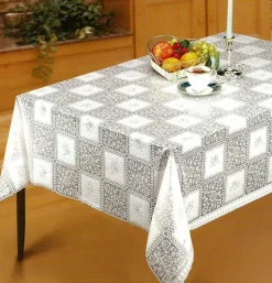 White Lace PVC Tablecloth by the Metre