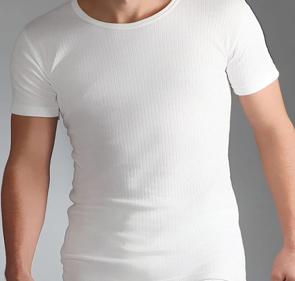 White Short Sleeve Thermal T-Shirt Thermax