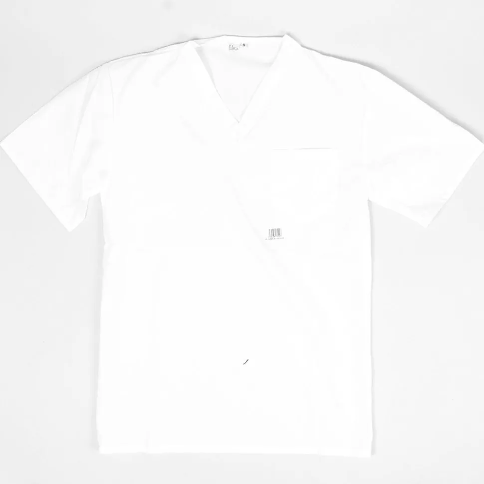 White V-Neck Kitchen Shirt