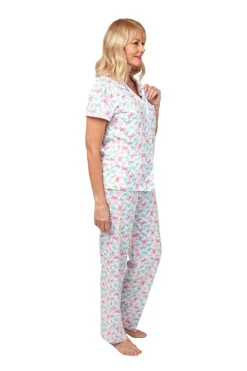 Women's 100% Cotton Butterfly Pyjama's Pink