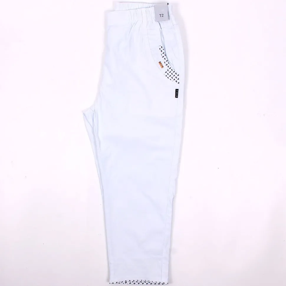 Womens Anchor Crop Trousers White