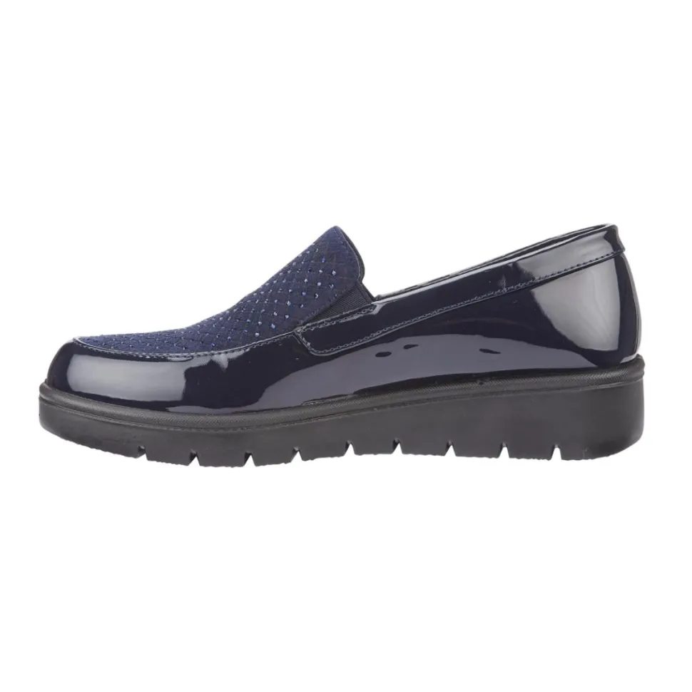 Women's Barbara Navy Slip On Shoes