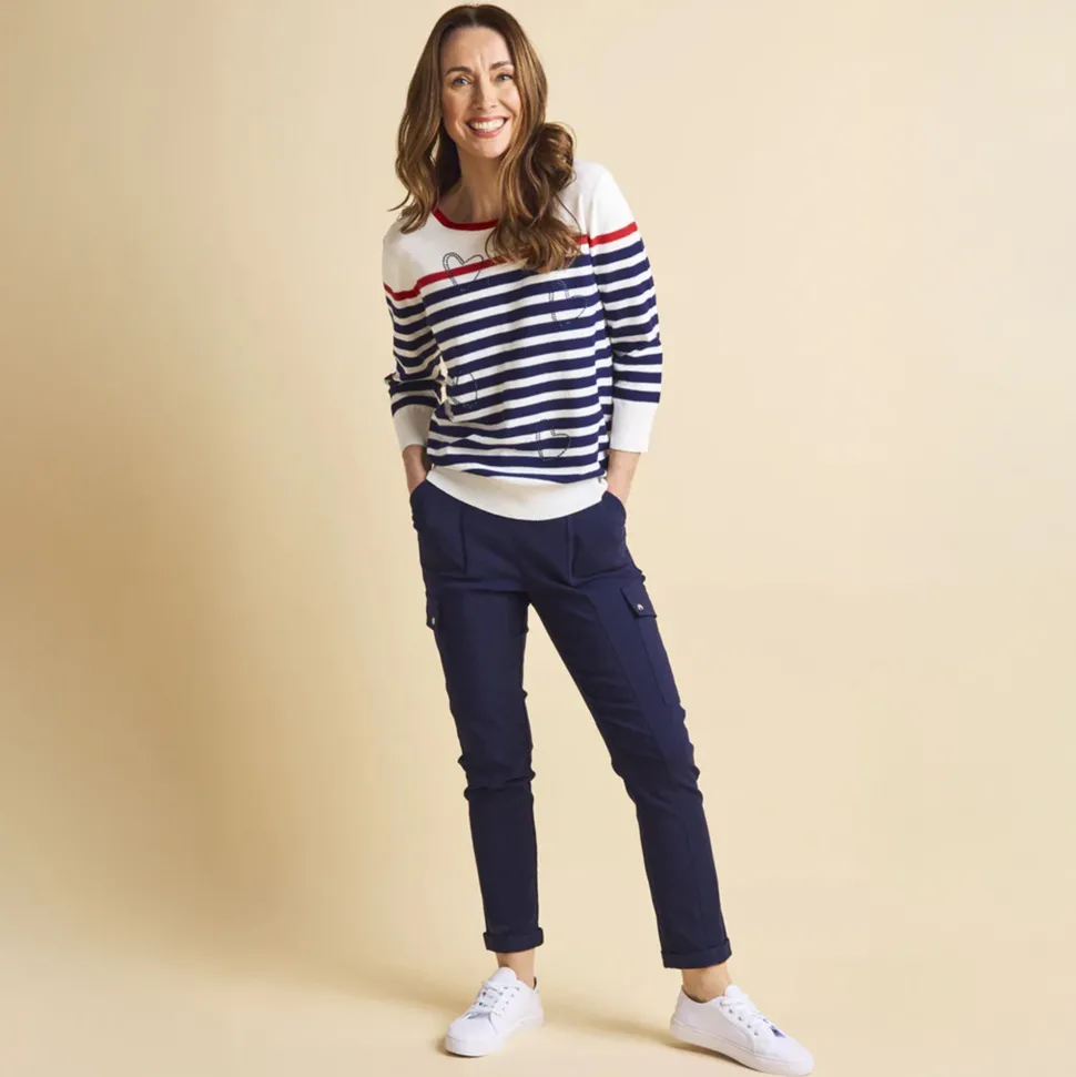 Women's Combat Style Stretch Utility Trousers Navy