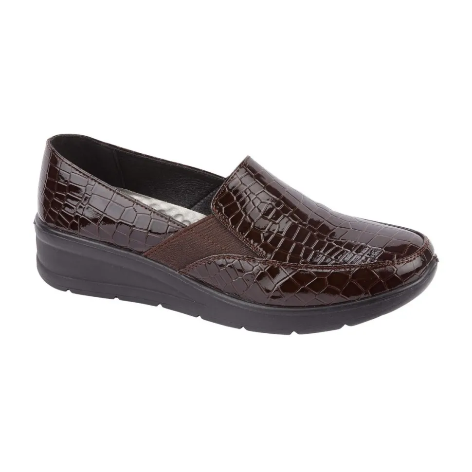 Women's Croc Brown Slip on Casual Shoes