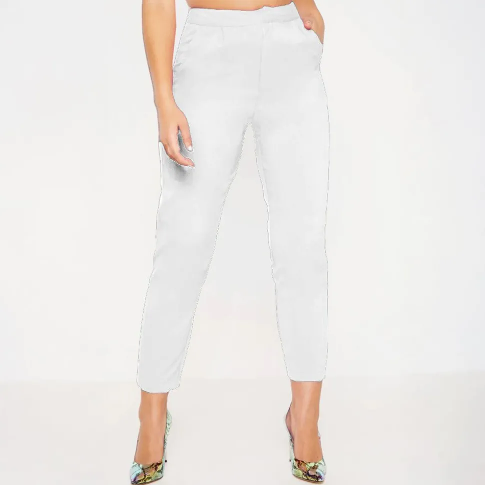 Women's Crop Trousers White