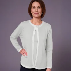 Women's Diamante Twinset Top Ivory