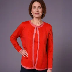 Women's Diamante Twinset Top Red