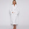 Women's Fleece Bathrobe White