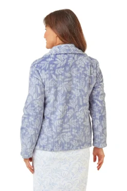 Women's Floral Blue Zip Jacket
