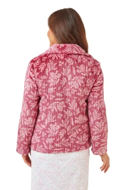 Women's Floral Pink Zip Jacket