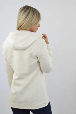 Women's Fully Lined Hooded Jacket Cream by Jessica Graaf