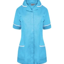 Women's Healthcare Nurses Tunics Honey Blue with White Trim by Behrens