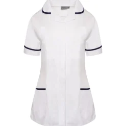 Women's Healthcare Nurses Tunics White with Navy Trim by Behrens