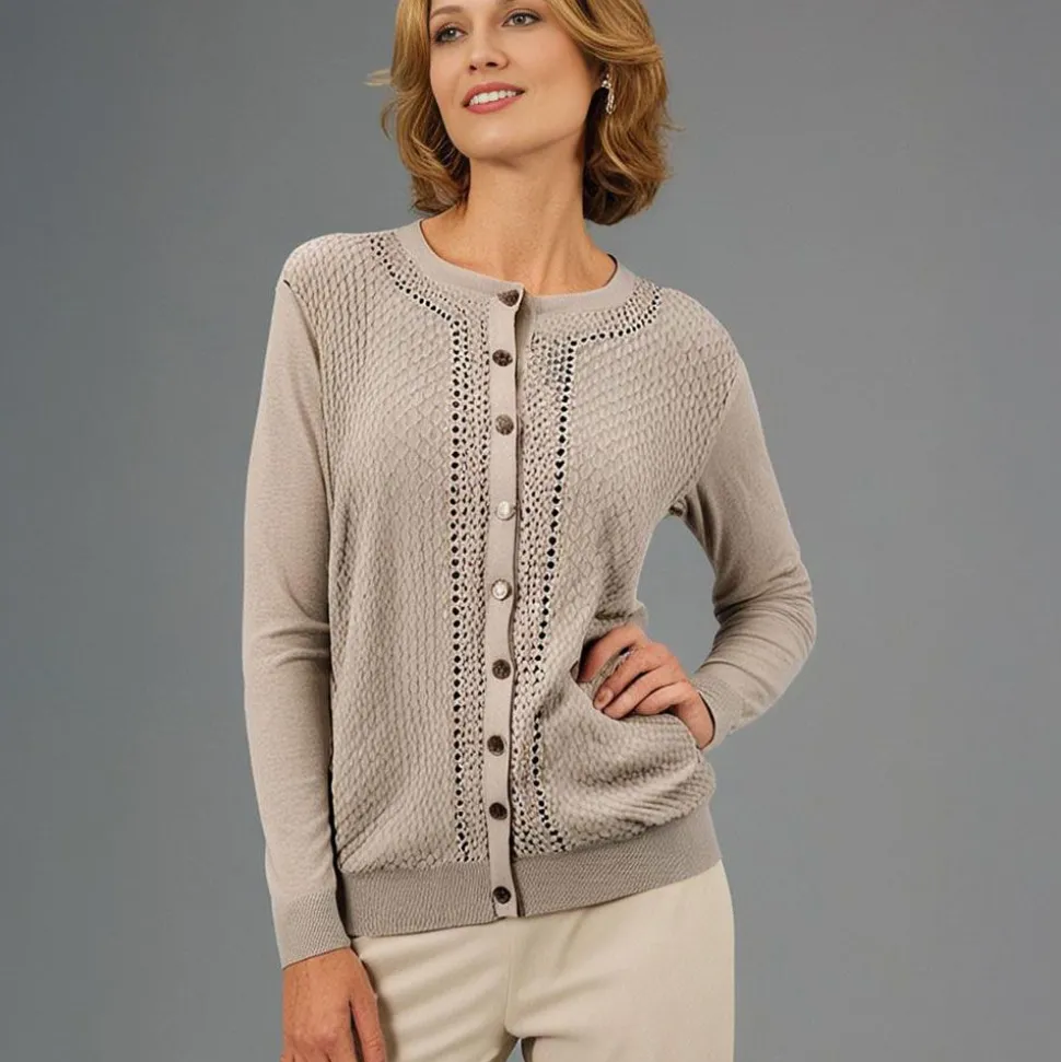 Women's Knitted Cardigan Beige