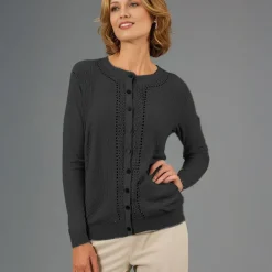 Women's Knitted Cardigan Charcoal