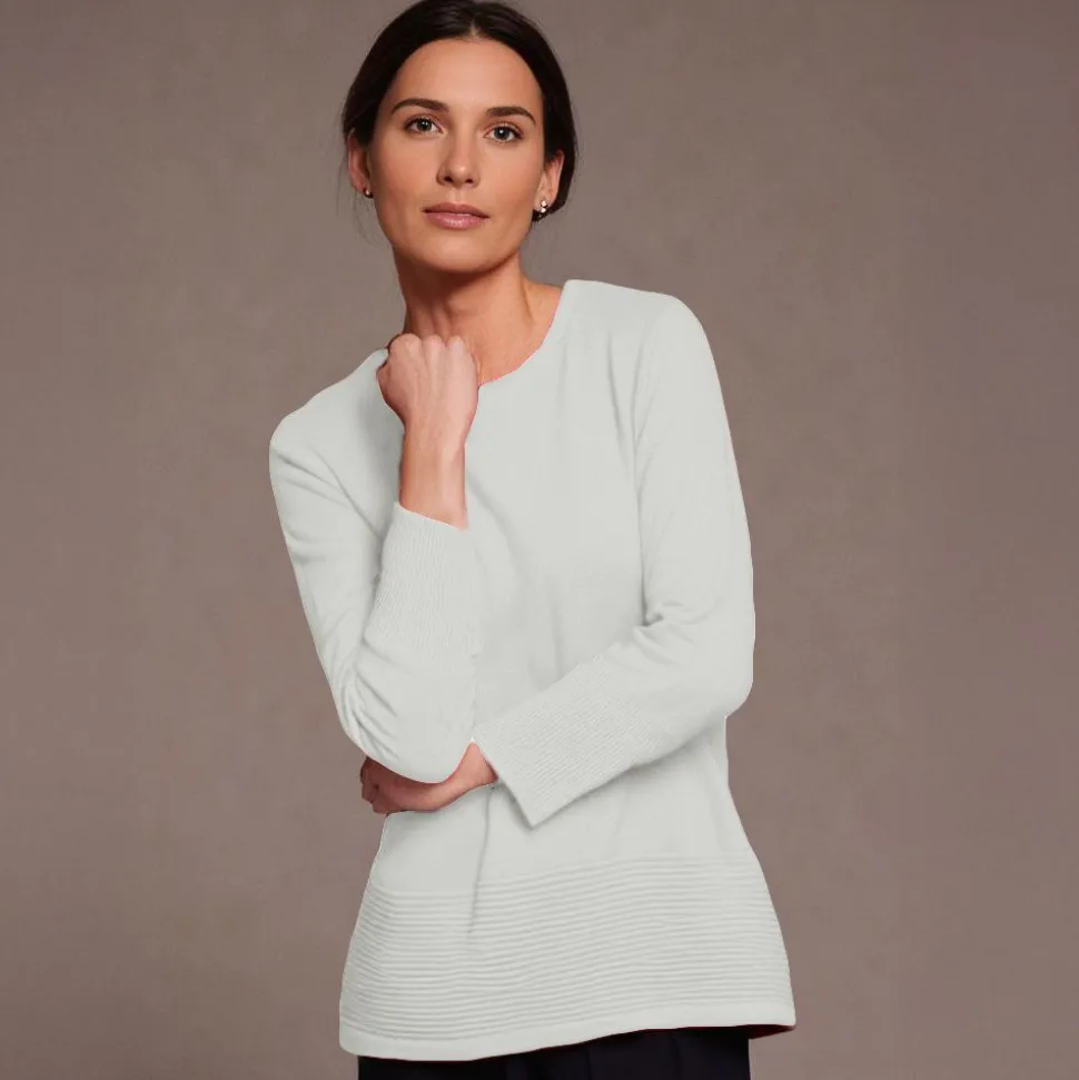 Women's Knitted Dress Top Ivory