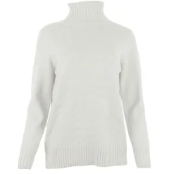 Women's Knitted Polo Sweater Ivory