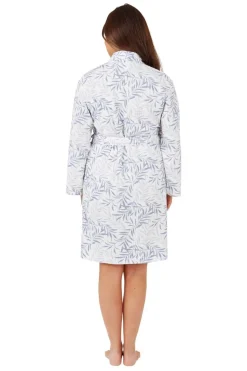 Women's Leaf Dressing Gown Blue