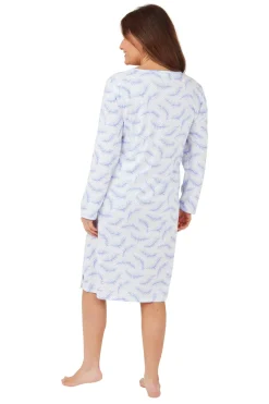 Women's Nightdress Blue White