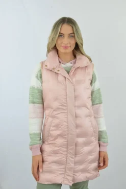 Women's Pink Gilet Long by Jessica Graaf