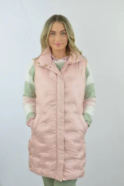 Women's Pink Gilet Long by Jessica Graaf