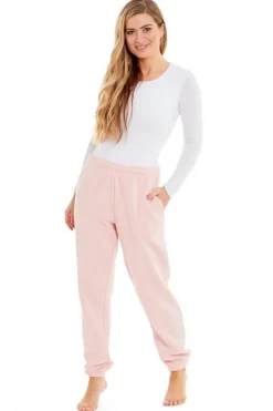 Women's Pink Jogger Pants with Cuff
